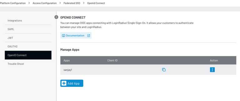 OIDC App Configuration