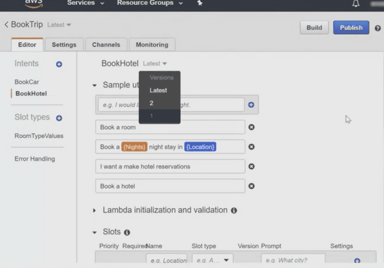 AWS Lex Versions