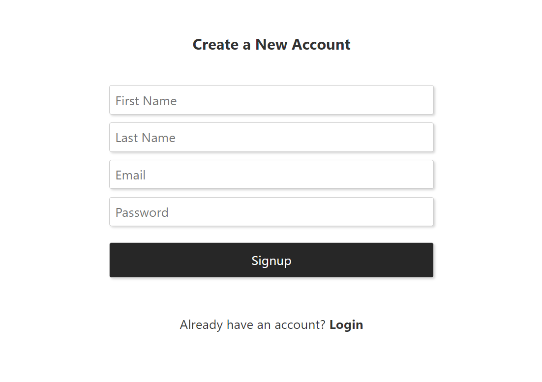 Signup Page